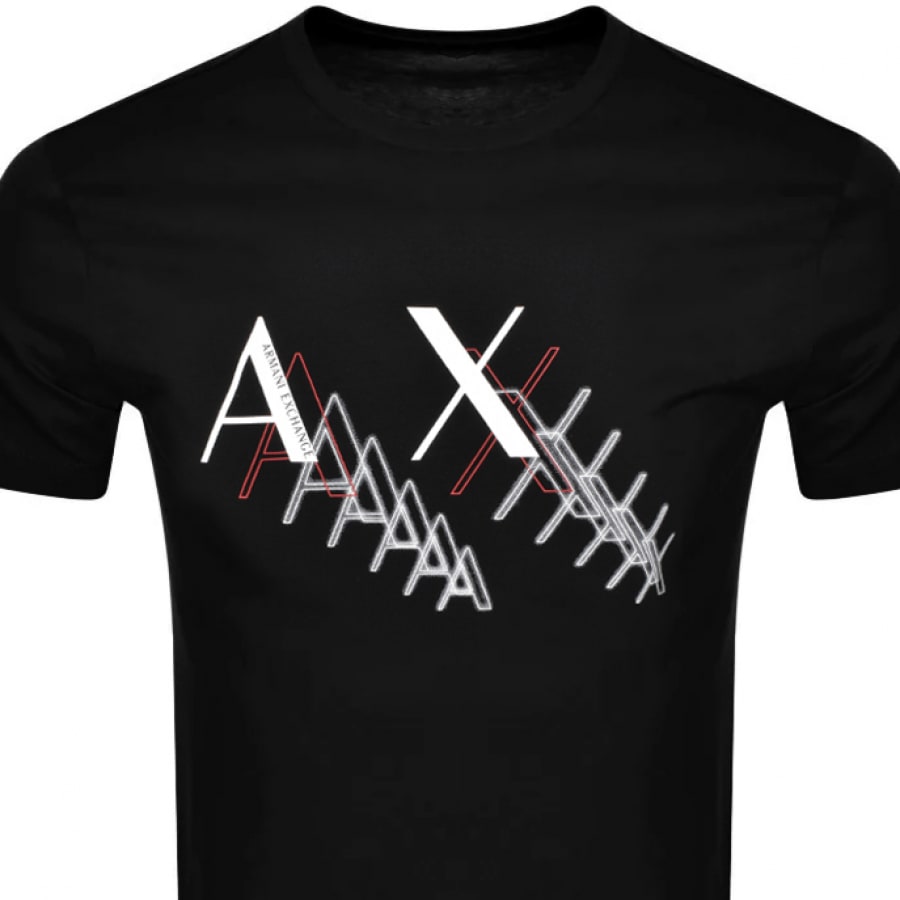 Alternative Image for ProductArmani Exchange Crew Neck Logo T Shirt Black2
